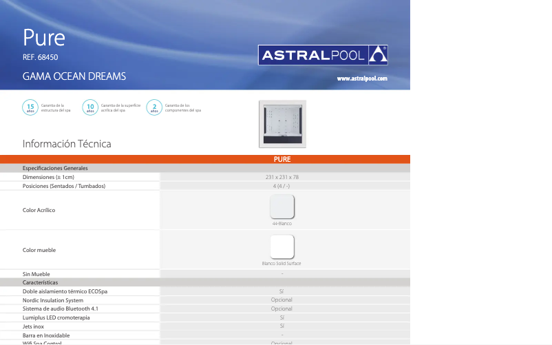 Page 1 de la notice Manuel utilisateur AstralPool Pure