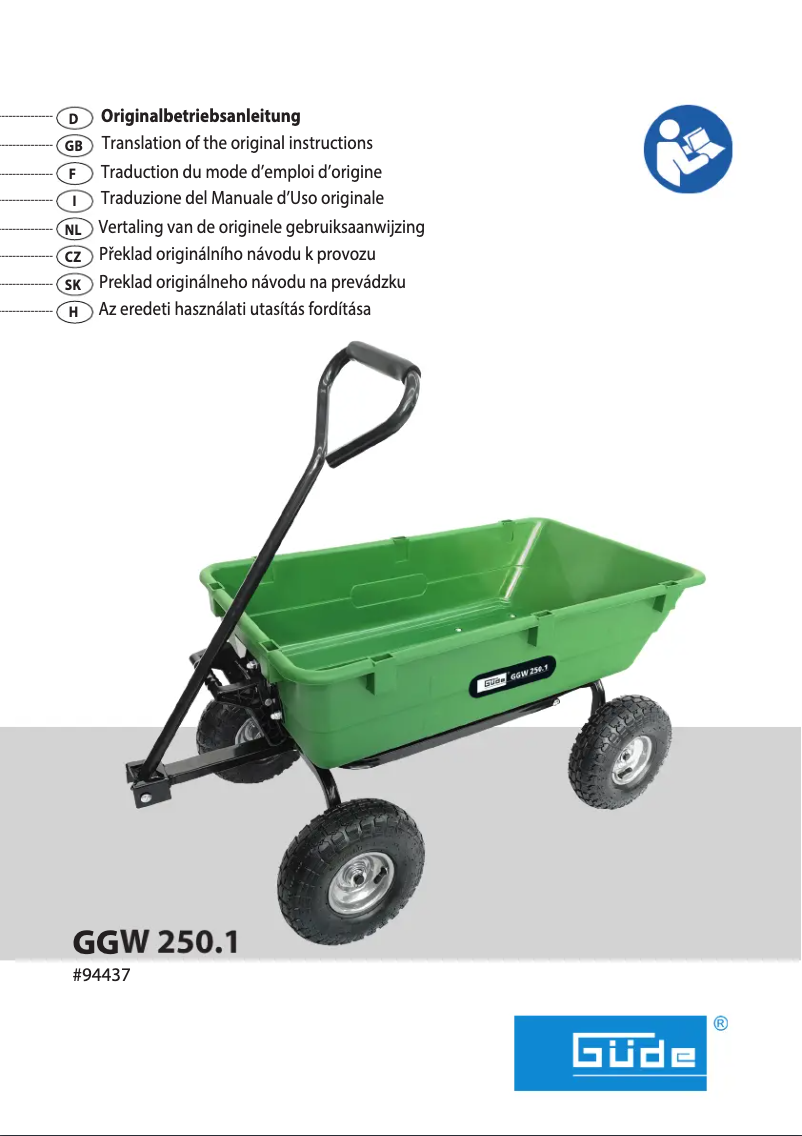 Image de la première page du manuel de l'appareil GGW 250.1