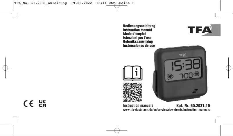 Página 1 del manual Manual de usuario TFA Buzz 60.2031.10