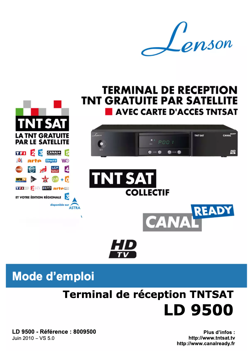 Página 1 del manual Manual de usuario Lenson LD 9500