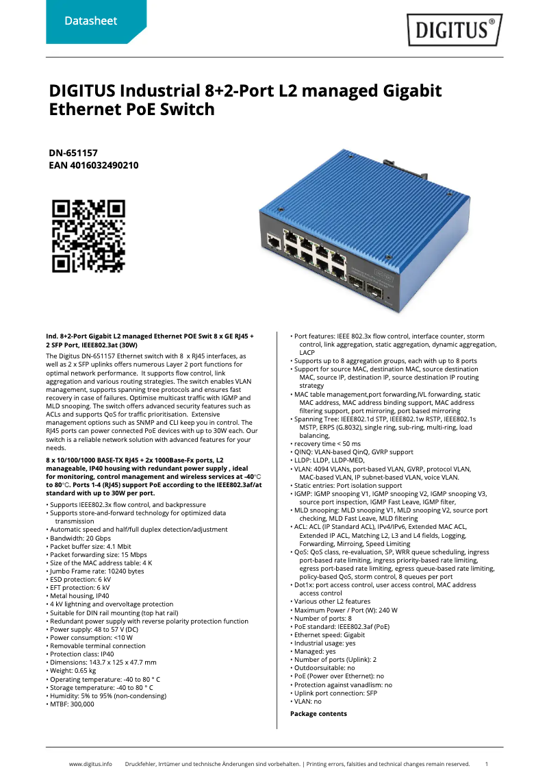 Image de la première page du manuel de l'appareil DN-651157