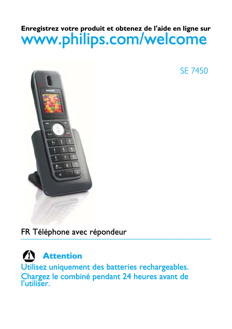 Página 1 del manual Manual de usuario Philips SE7450B