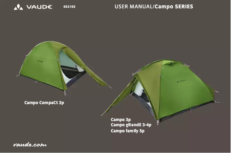 Image de la première page du manuel de l'appareil Campo Compact XT