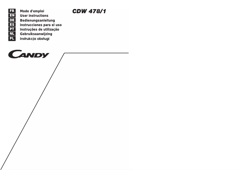 Page n°1 - Manuel utilisateur Candy CDW 478