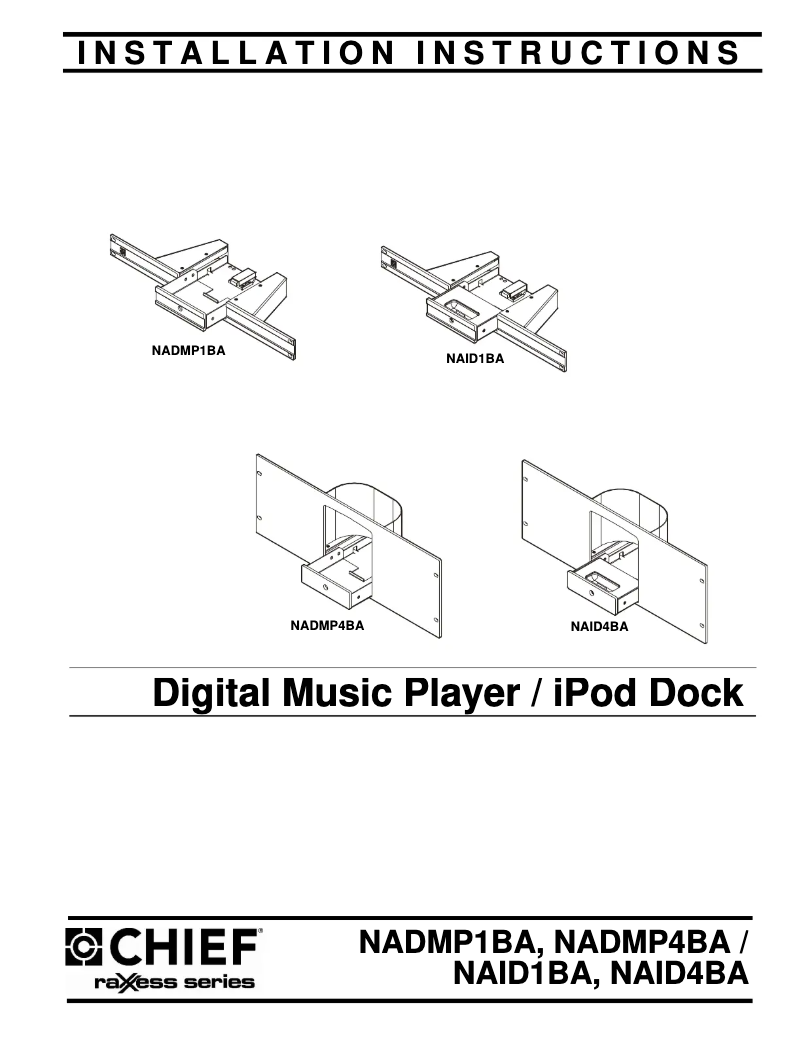 Page 1 de la notice Manuel utilisateur Chief NADMP4BA