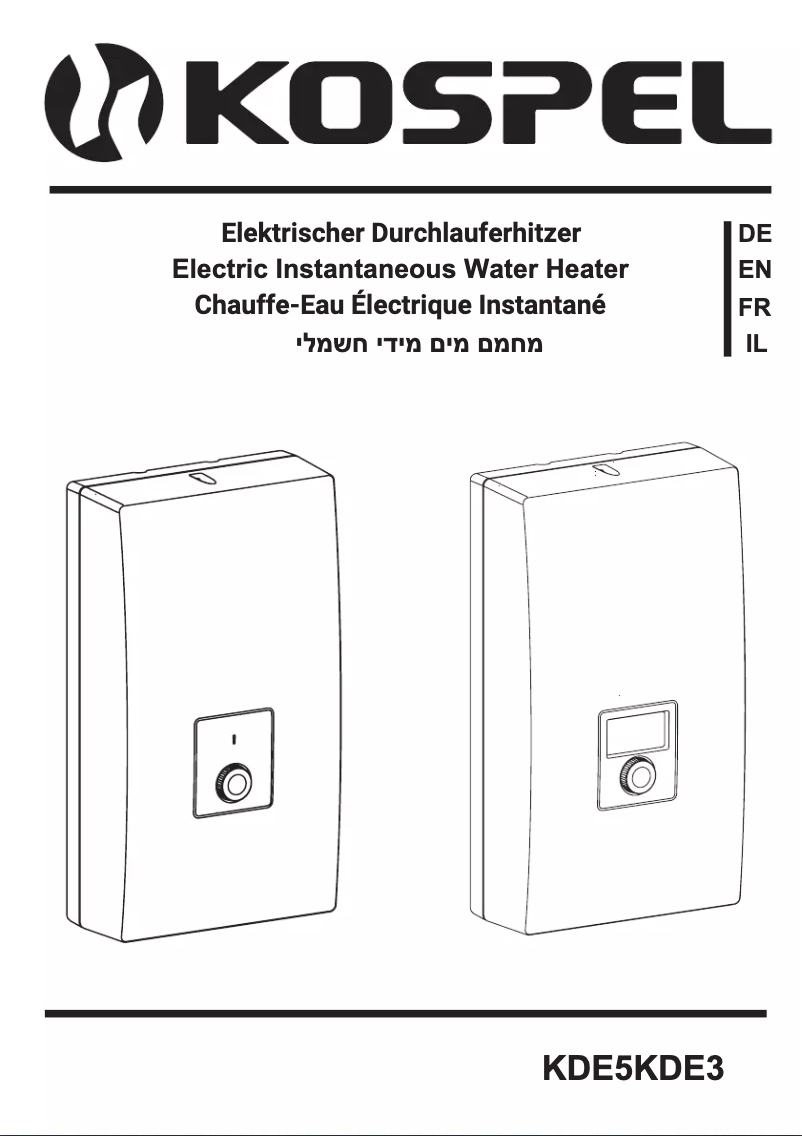 Imagen de la primera página del manual del dispositivo KDE3-24