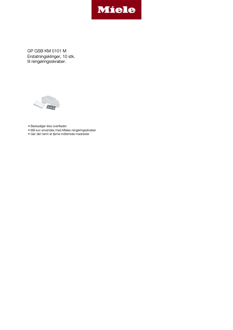 Página 1 del manual Manual de usuario Miele GP GSB KM 0101 M