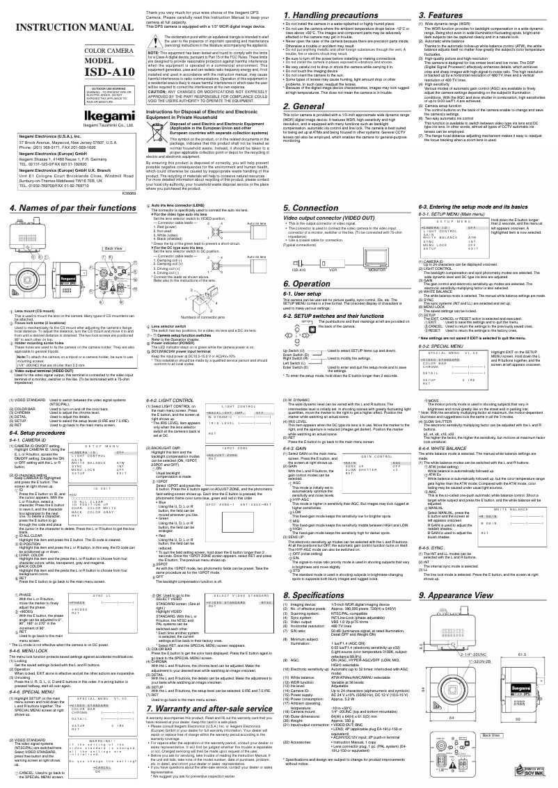Página 1 del manual Manual de usuario Ikegami ISD-A10