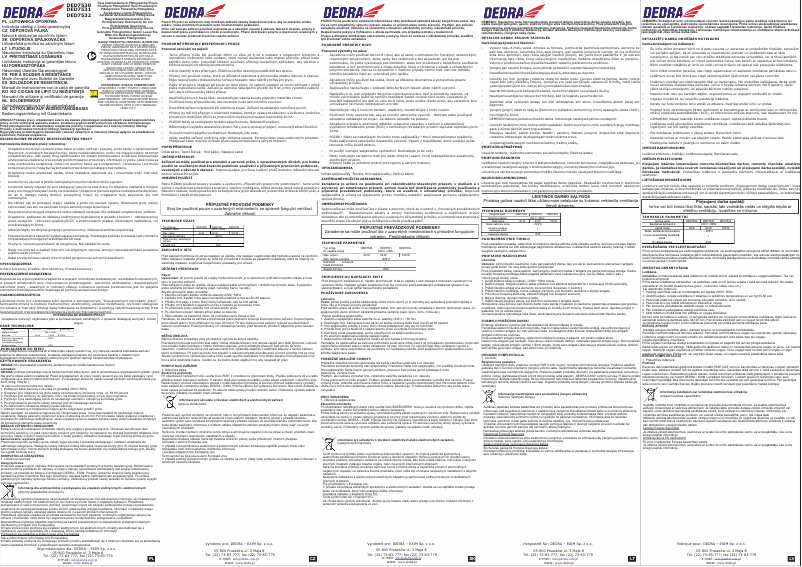 Página 1 del manual Manual de usuario DEDRA DED7531