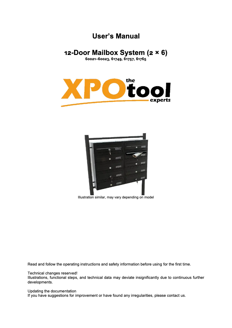 Page n°1 - Manuel utilisateur WilTec 61765