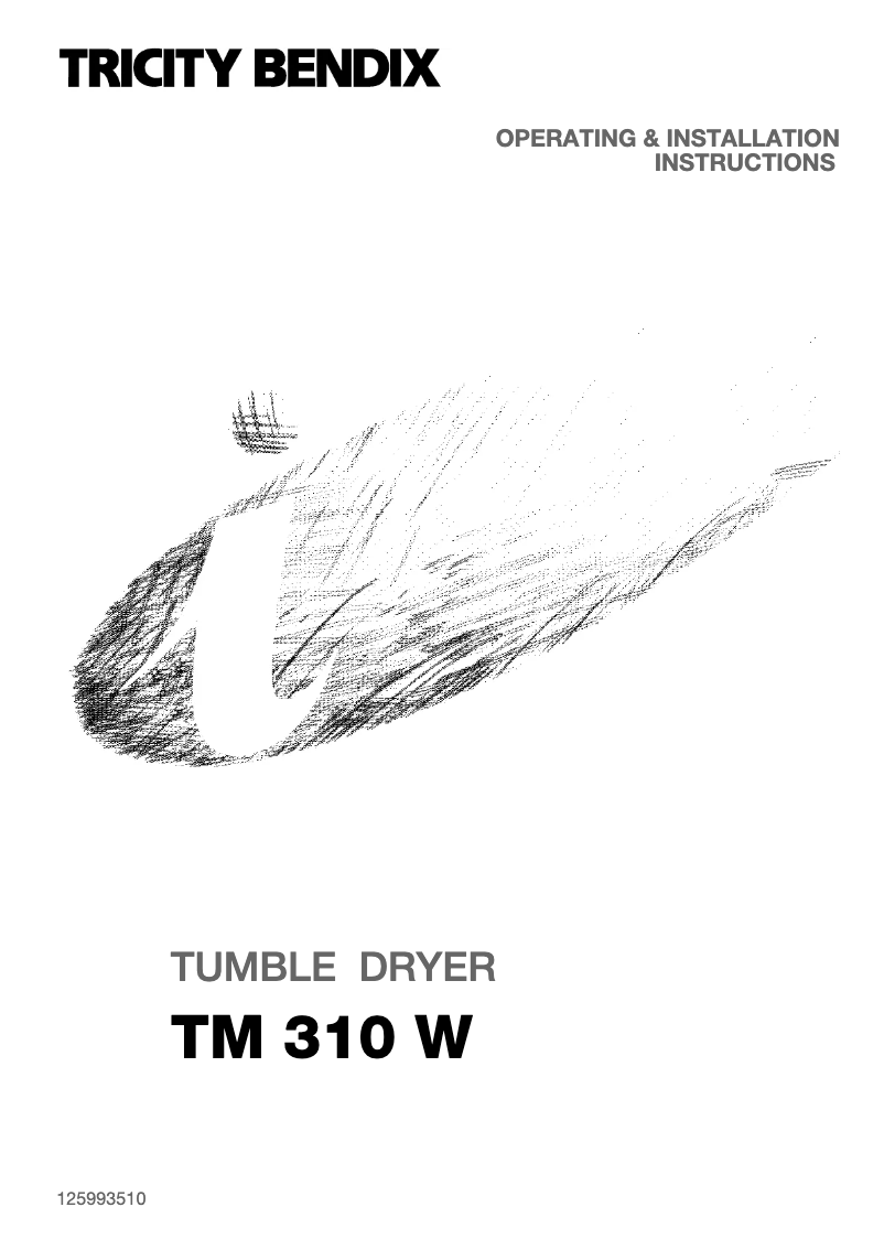 Page n°1 - Manuel utilisateur Tricity Bendix TM 310 W