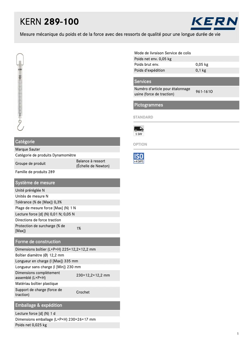 Image de la première page du manuel de l'appareil 289-100