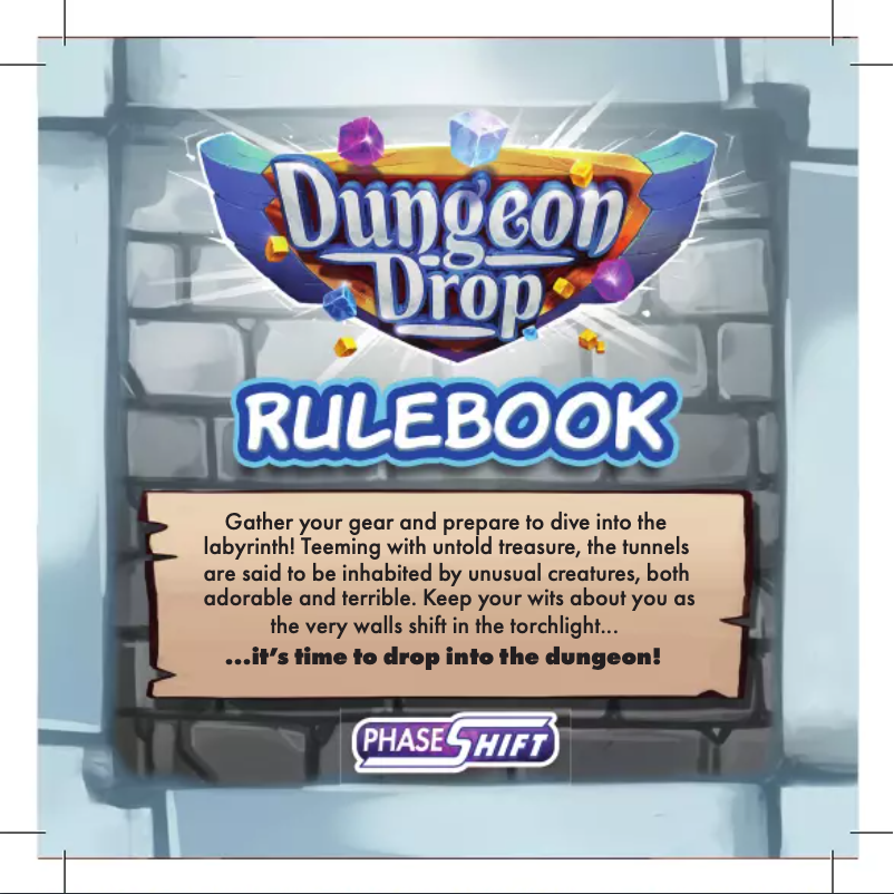 Page 1 de la notice Manuel utilisateur Gamewright Dungeon Drop