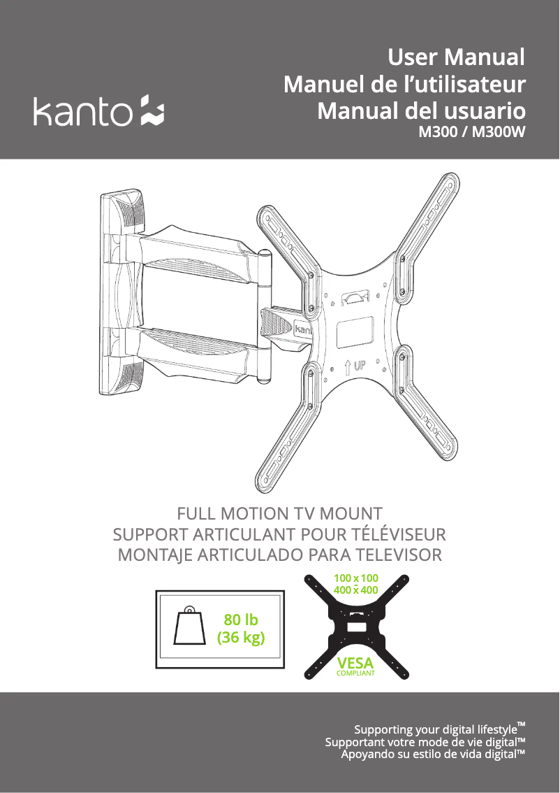 Page 1 de la notice Manuel utilisateur Kanto M300