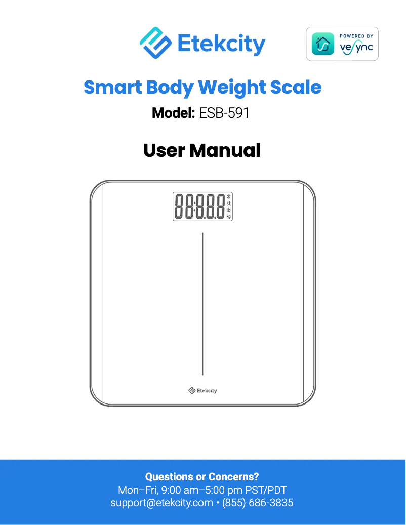 Página 1 del manual Manual de usuario Etekcity ESB-591