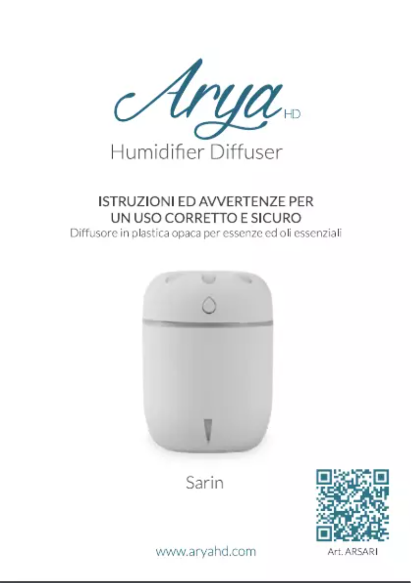 Page n°1 - Manuel utilisateur Arya HD Sarin