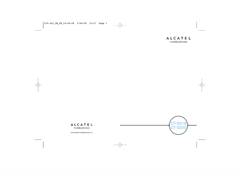 Page 1 de la notice Manuel utilisateur Alcatel OT-S320