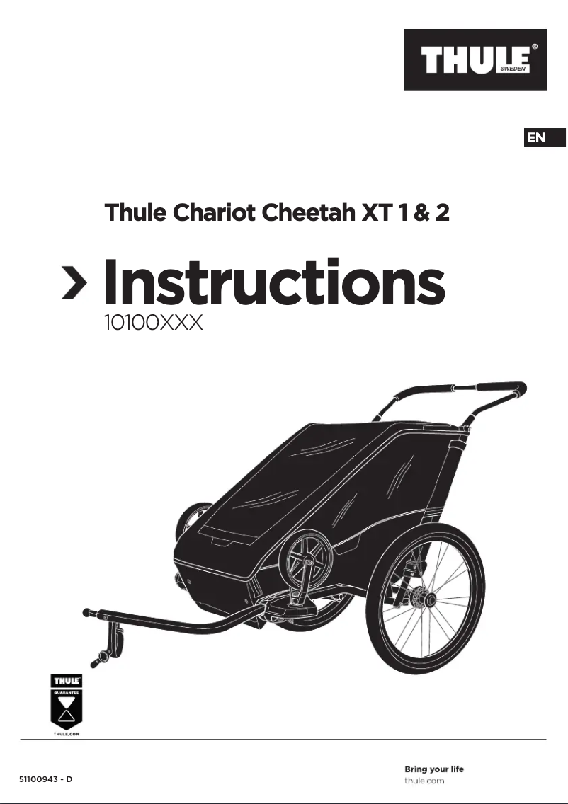 Page 1 de la notice Manuel utilisateur Thule Chariot Cheetah XT 1