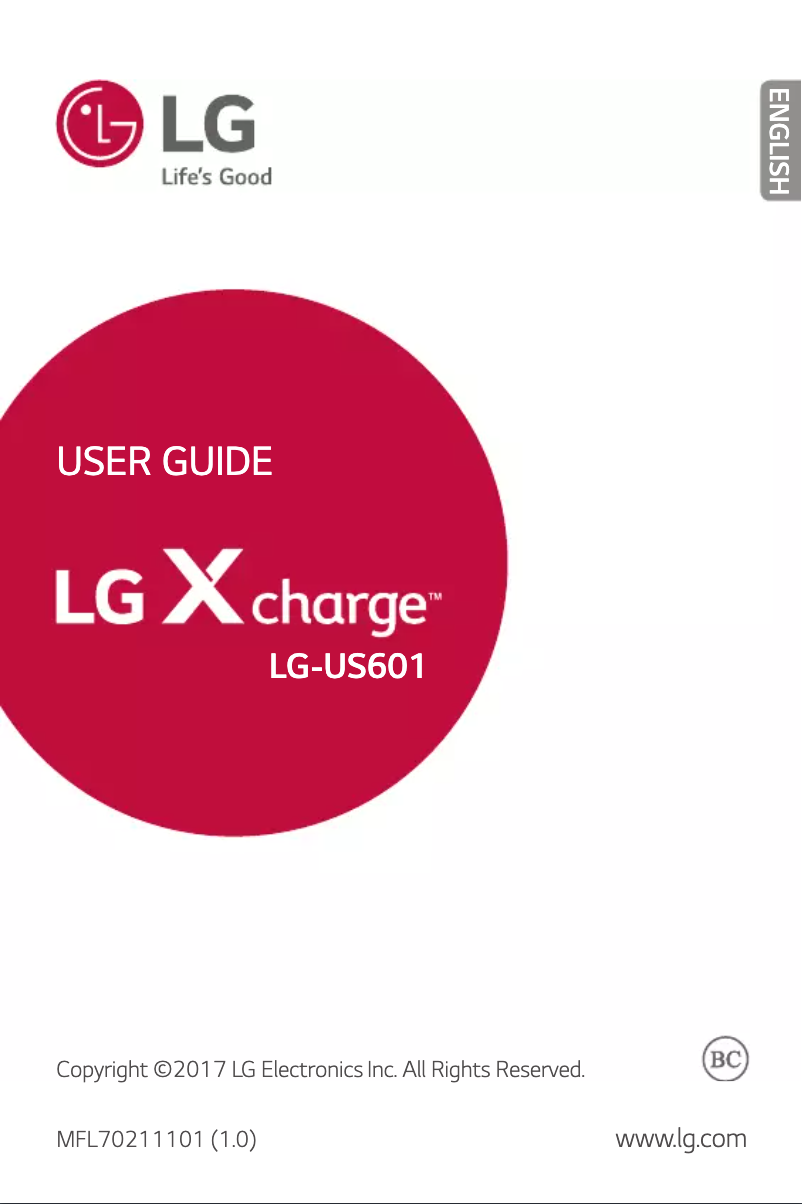 Page 1 de la notice Manuel utilisateur LG X Charge
