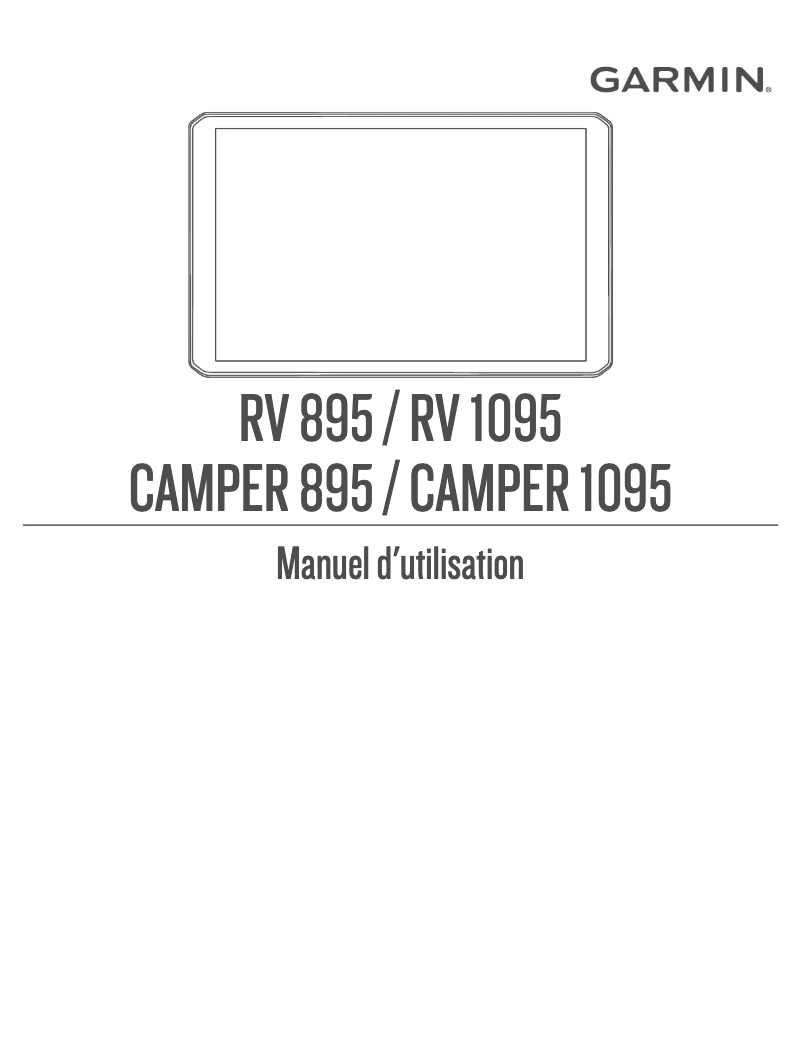 Page 1 de la notice Manuel utilisateur Garmin RV 1095