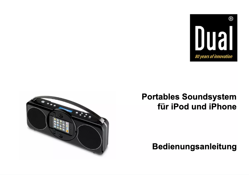 Page 1 de la notice Manuel utilisateur Dual P 1000