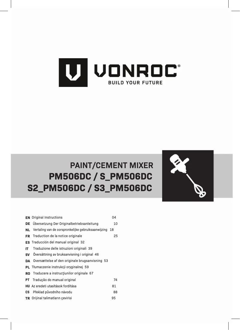 Image de la première page du manuel de l'appareil PM506DC