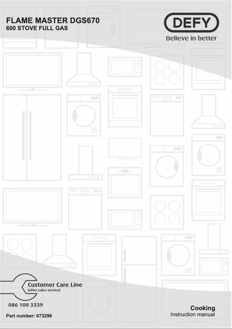 Page 1 de la notice Manuel utilisateur Defy DGS670