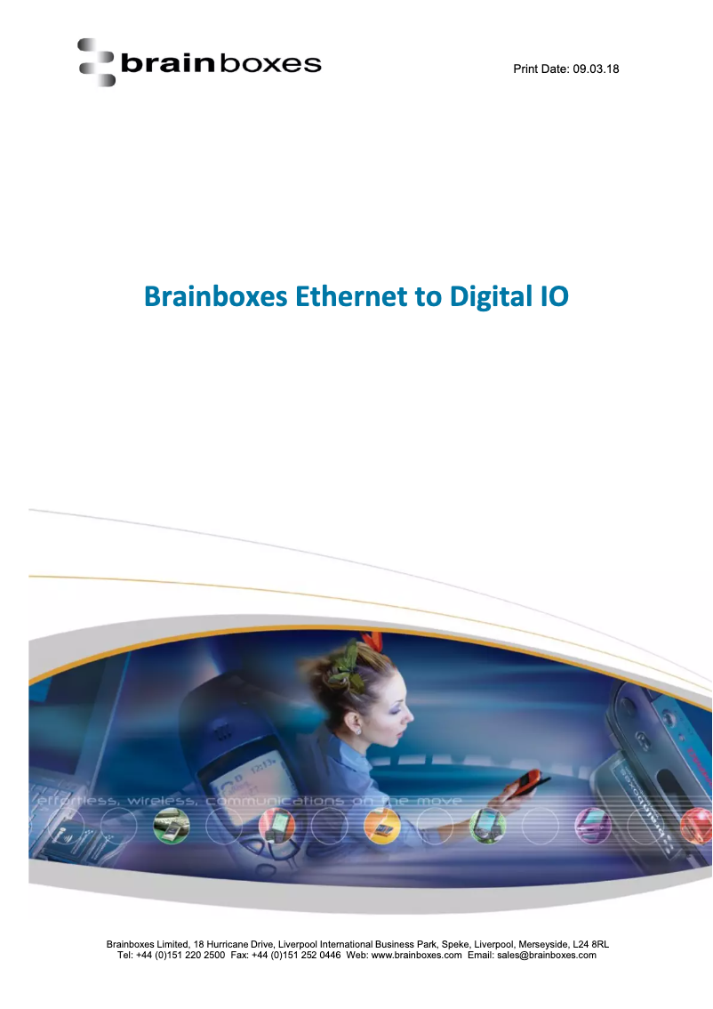 Page 1 de la notice Manuel utilisateur Brainboxes ED-504