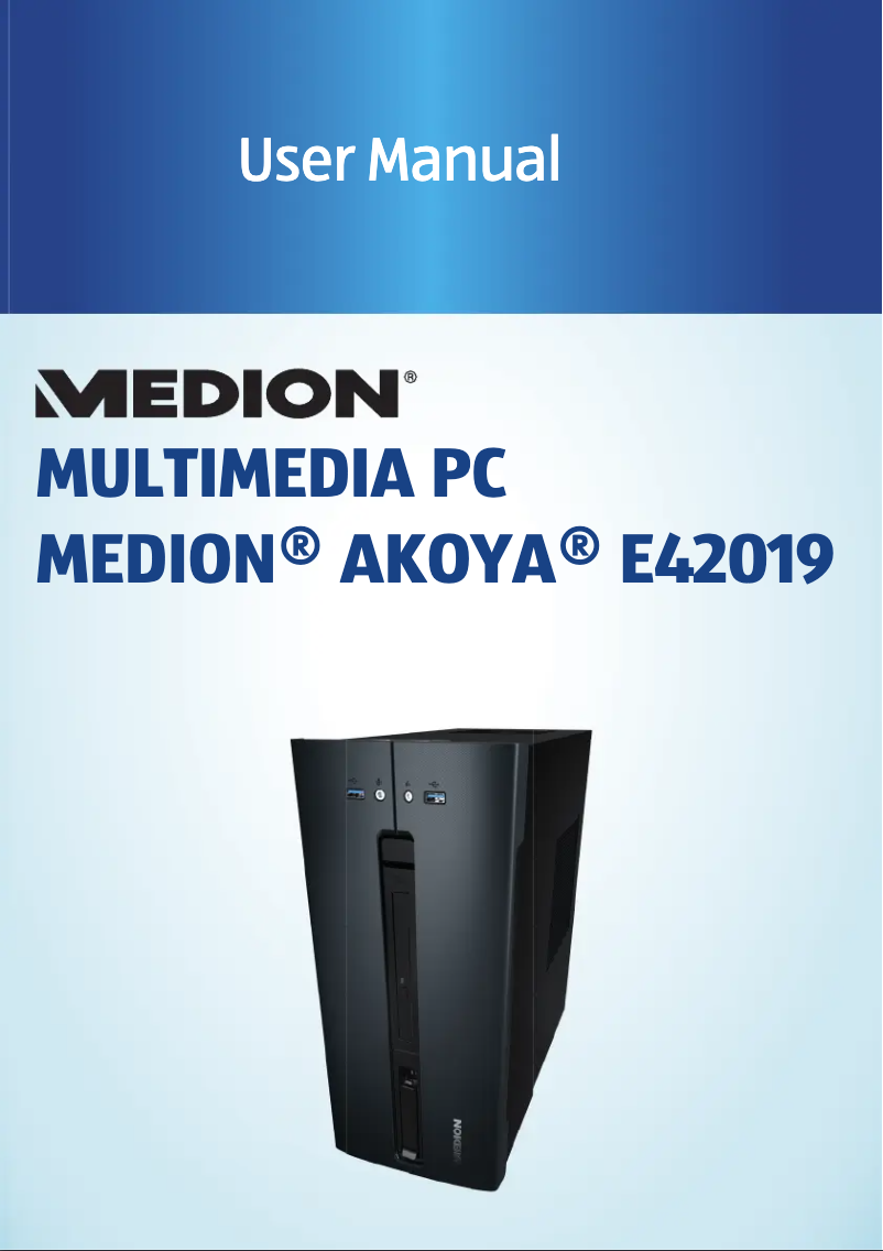 Page 1 de la notice Manuel utilisateur Medion Akoya E42019 (MD 34280)