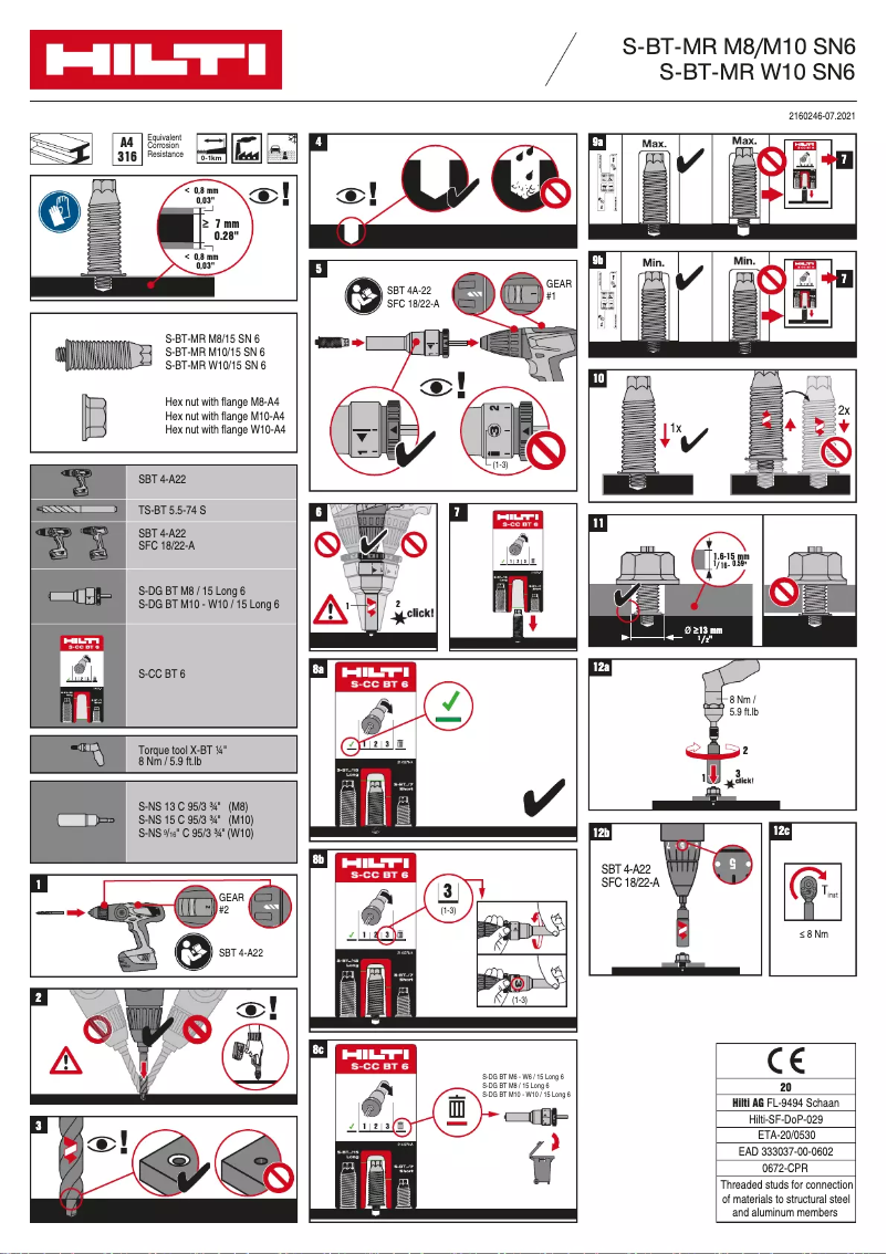 Página 1 del manual Manual de usuario Hilti S-BT MR