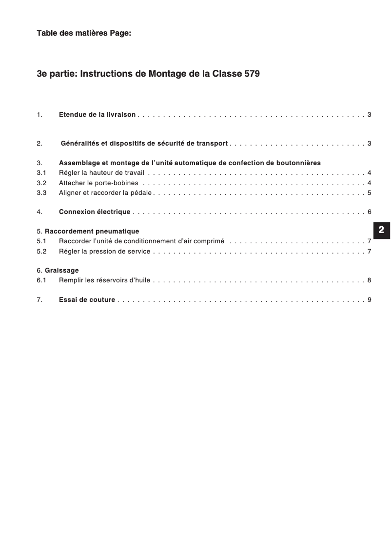 Image de la première page du manuel de l'appareil 579