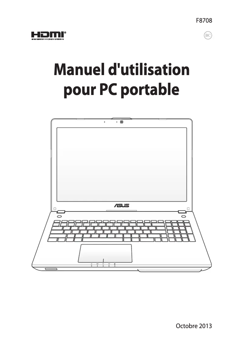 Page 1 de la notice Manuel utilisateur Asus ROG G56JR