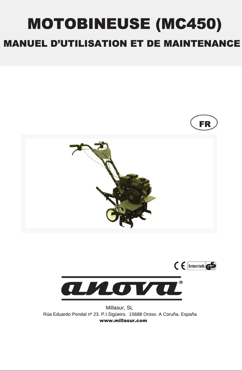 Página 1 del manual Manual de usuario Anova MC450