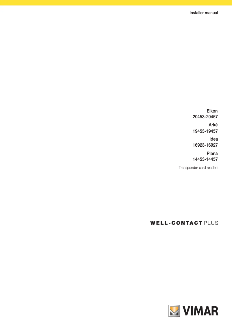 Página 1 del manual Manual de usuario Vimar 19453