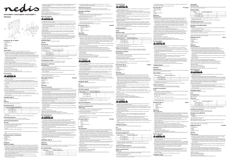 Page 1 de la notice Manuel utilisateur Nedis HTOI10EWT7