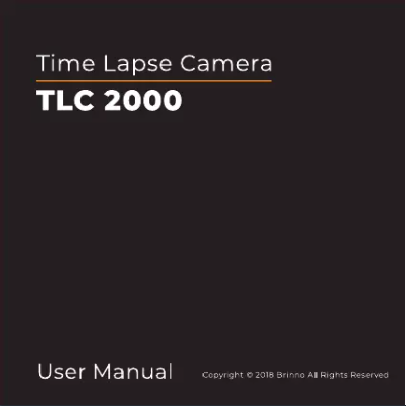 Page 1 de la notice Manuel utilisateur Brinno BCC2000