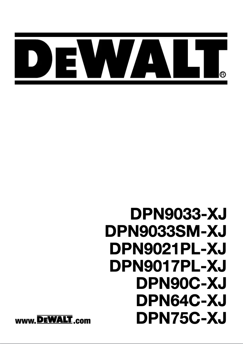 Page n°1 - Manuel utilisateur DeWalt DPN9021PL-XJ