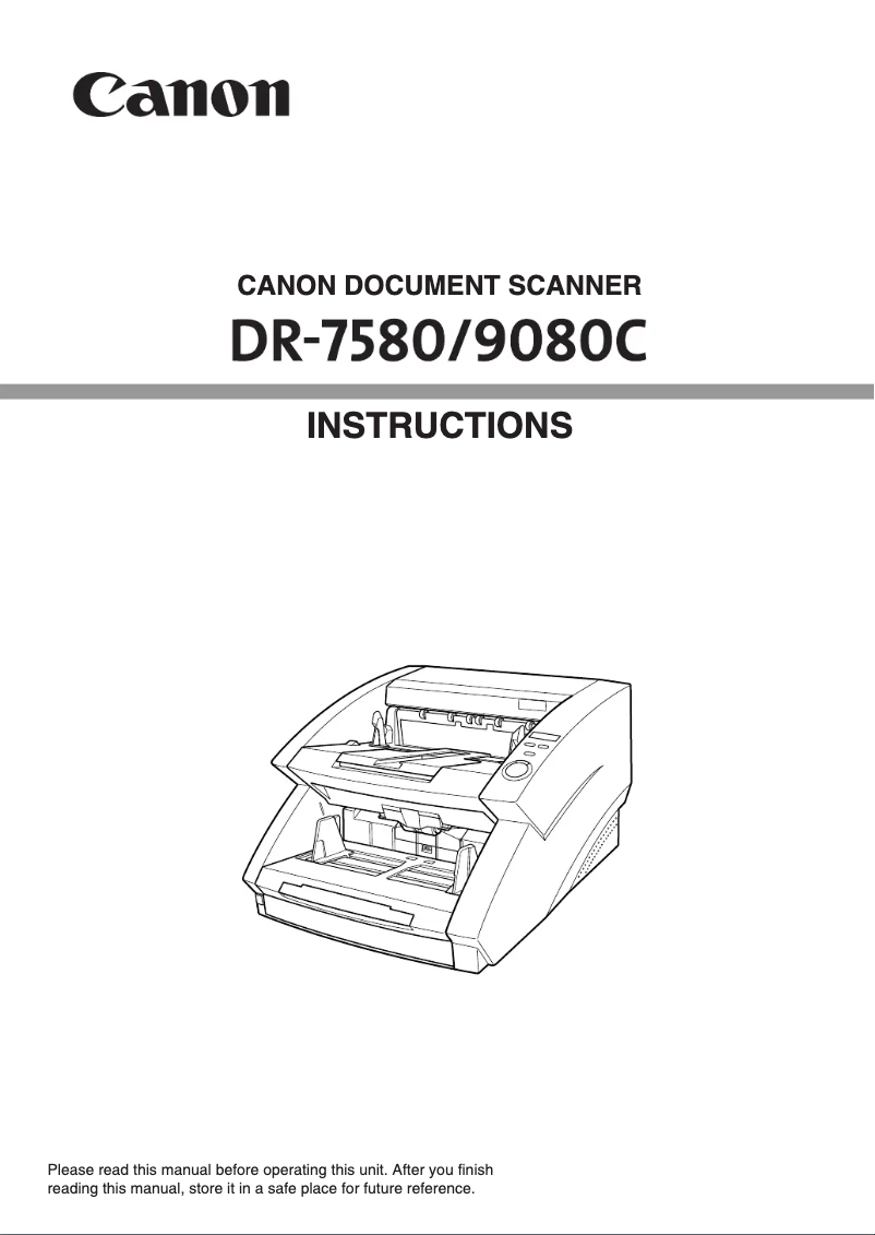 Image de la première page du manuel de l'appareil imageFORMULA DR-758