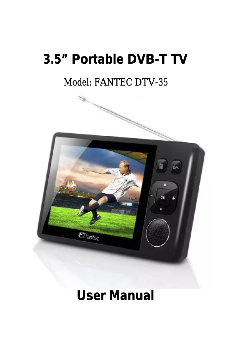 Page 1 de la notice Manuel utilisateur Fantec DTV-43