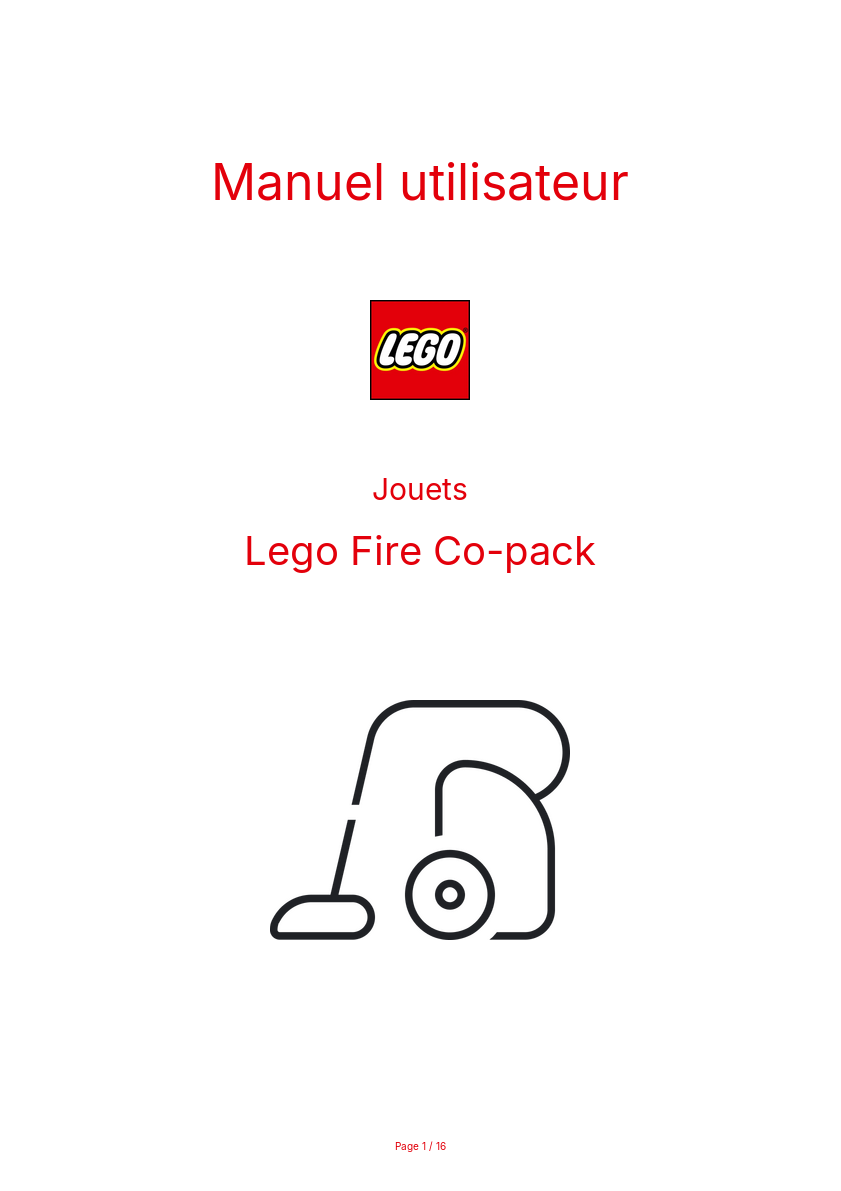Image de la première page du manuel de l'appareil Fire Co-pack