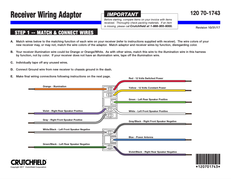 Page n°1 - Manuel utilisateur Metra 70-1743