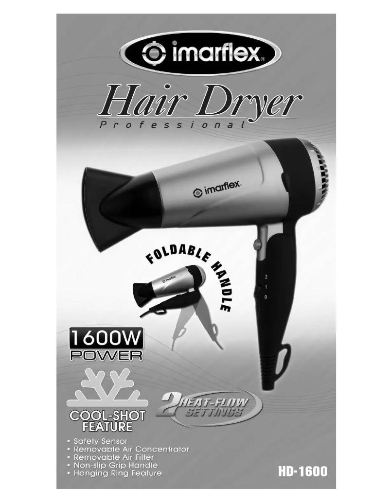 Image de la première page du manuel de l'appareil HD-1600