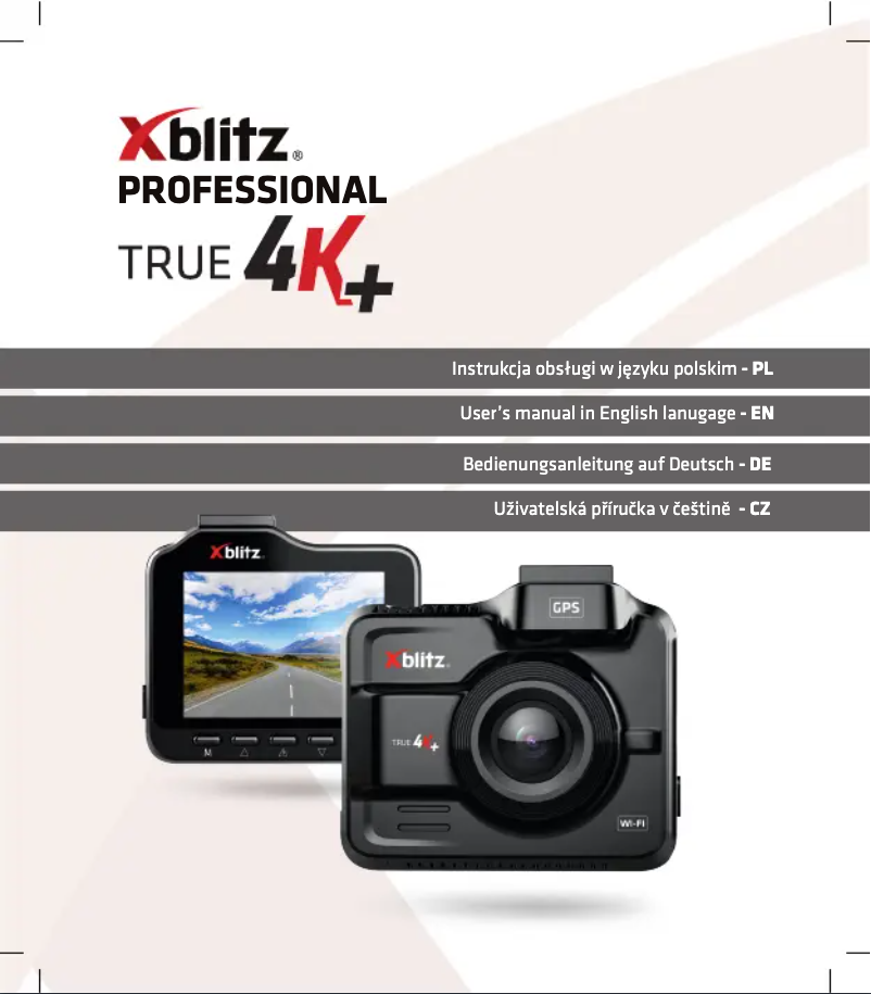Page n°1 - Manuel utilisateur Xblitz True 4K+