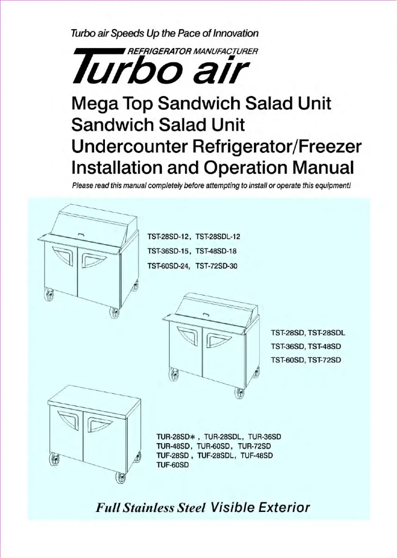 Imagen de la primera página del manual del dispositivo TST-60SD