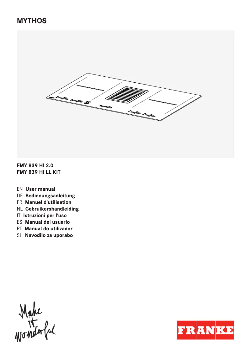 Página 1 del manual Manual de usuario Franke Mythos 2gether FMY 839 HI