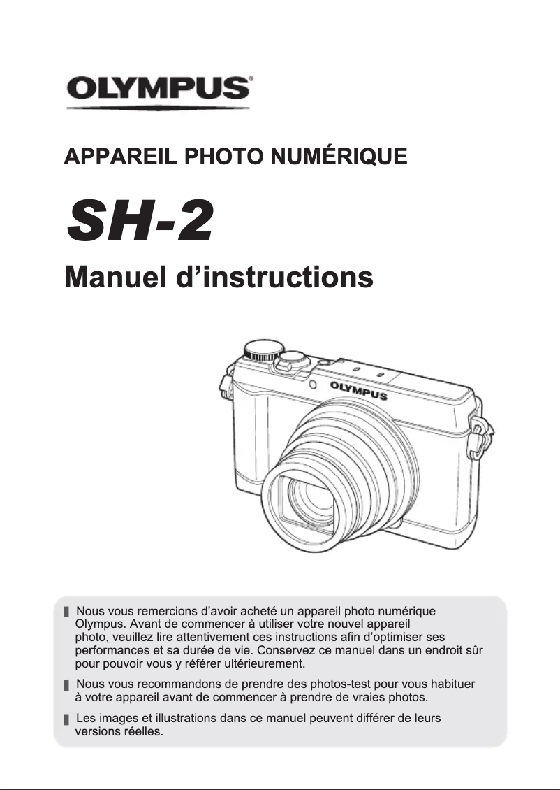 Page 1 de la notice Manuel utilisateur Olympus Stylus Traveller SH-2