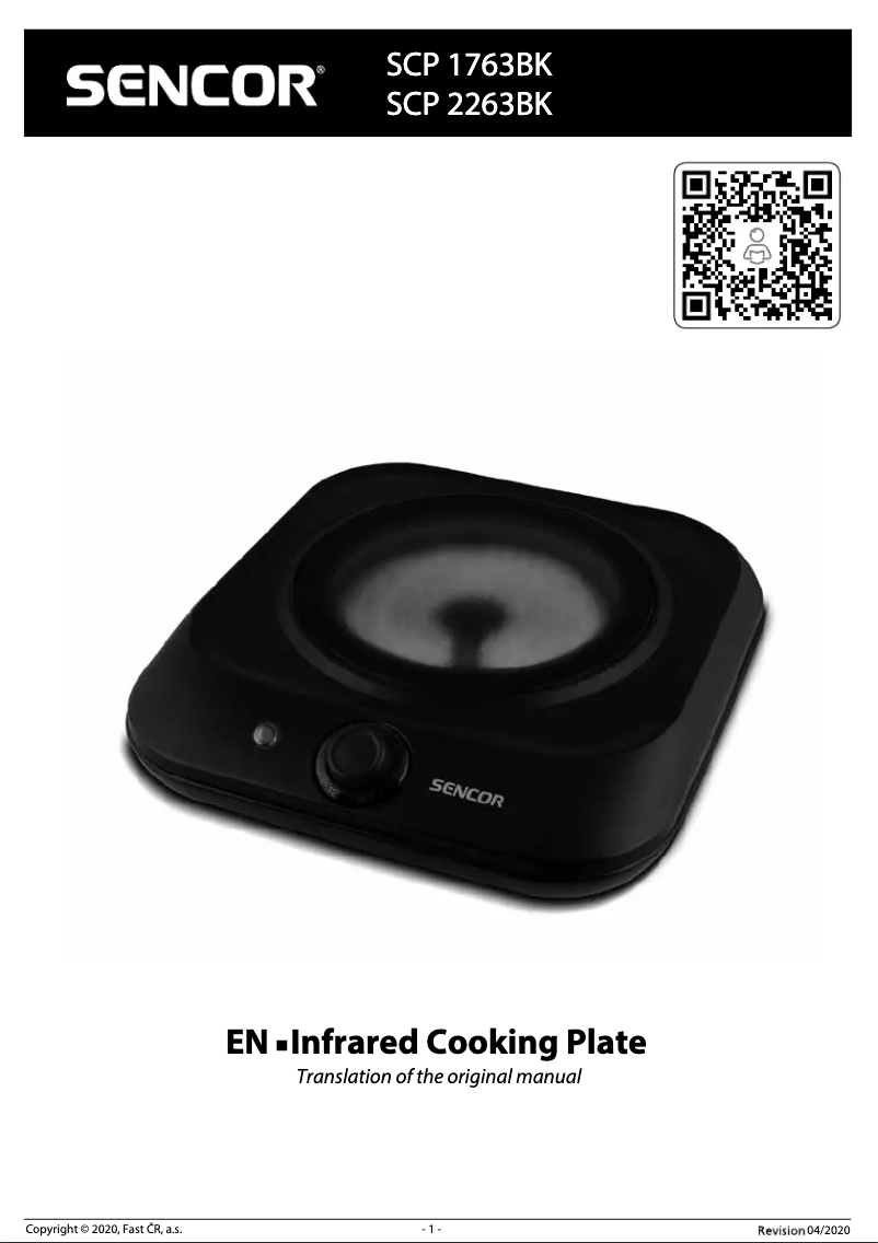 Page n°1 - Manuel utilisateur Sencor SCP 2263BK