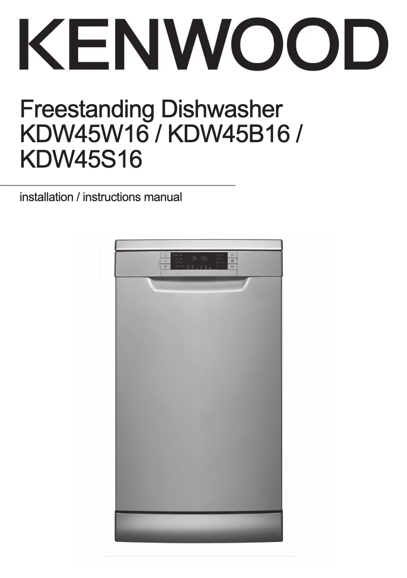 Page 1 de la notice Manuel utilisateur Kenwood KDW45S16