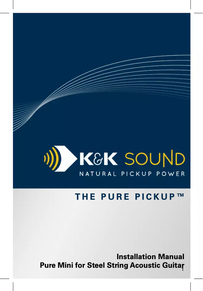 Page 1 de la notice Manuel utilisateur K&K Sound Pure Mini