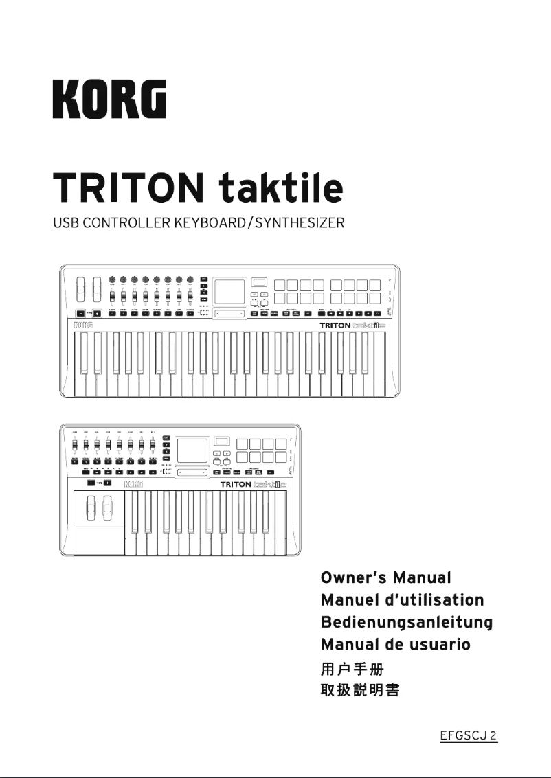 Image de la première page du manuel de l'appareil Triton taktile